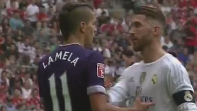 ​Real Madrid: Sergio Ramos encaró a Eric Lamela durante la Audi Cup [VIDEO]