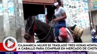 Coronavirus Perú | Madre se traslada tres horas en caballo para ir al mercado | VIDEO