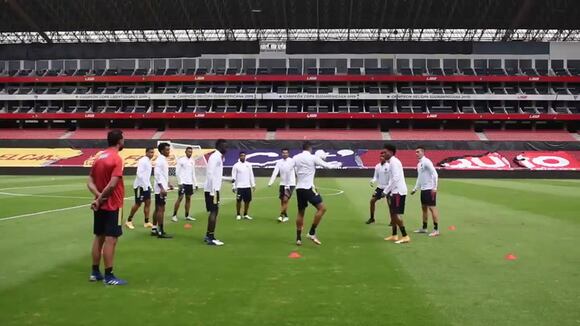 Ecuador vs. Colombia: entrenamiento del cuadro cafetero en Casa Blanca