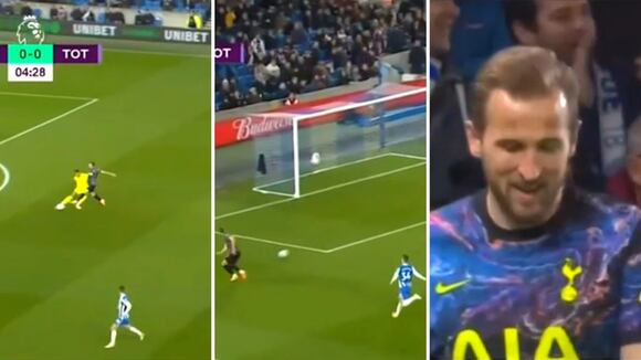 Harry Kane y el error ante el arco del Brighton