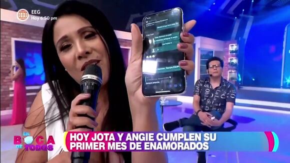 Tula Rodríguez leyó en vivo los mensajes de WhatsApp de Jota Benz y Angie Arizaga