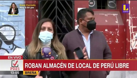 Robo al local de Perú Libre