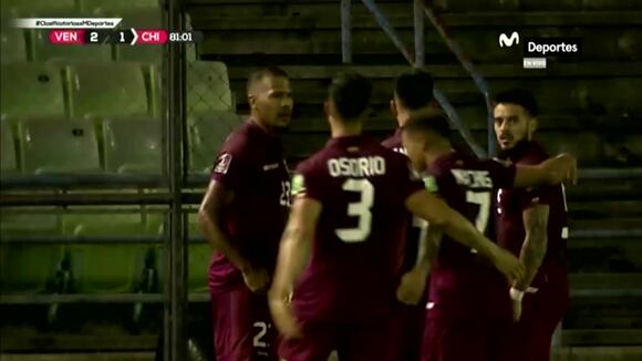 Salomón Rondón marcó gol y decretó el 2-1 ante Chile. (Video: Movistar Deportes)