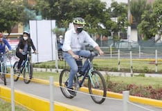 Alcalde Jorge Muñoz inauguró la primera ciclovía en Av. Los Jardines en San Juan de Lurigancho