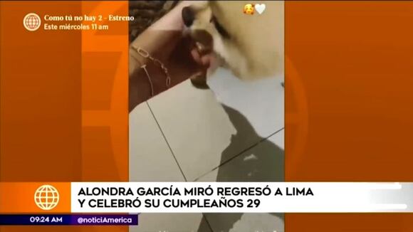 Alondra García Miró llegó a Lima y celebró su cumpleaños 29 con su familia