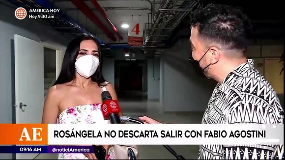Rosángela Espinoza no descarta salir con Fabio Agostini