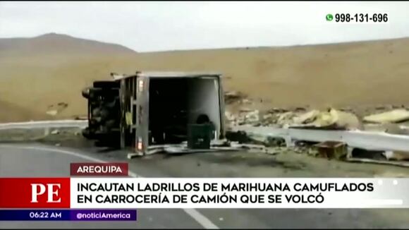 Arequipa: incautan ladrillos de marihuana camuflados en carrocería