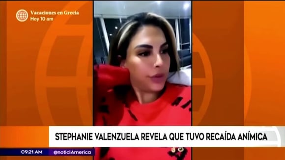 Stephanie Valenzuela recae anímicamente