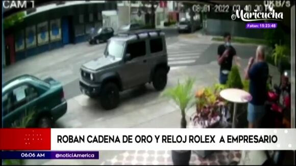 Roban reloj rolex y cadena de oro a empresario