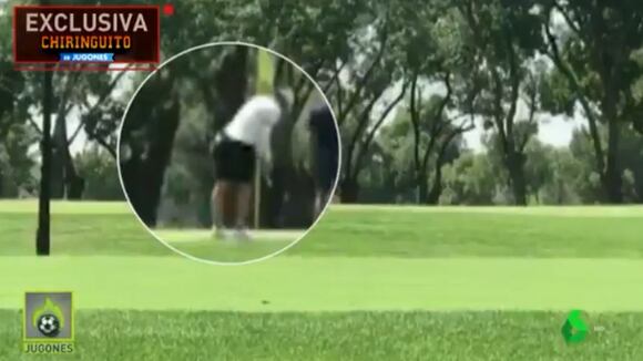 Bale juega al gol en la previa del Real Madrid vs. Manchester City. ('El Chiringuito')