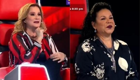 Lucía Galán acusa a Eva Ayllón de hacer gesto "bajo la mesa". (Foto: Captura de video)