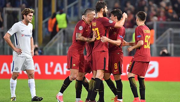 Roma goleó 3-0 a Chelsea en la Champions League [VIDEO]