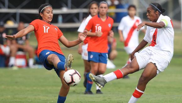 Selección peruana femenina sub 20 fue goleada 7-0 por Chile en la Videna | Foto: FPFFemenino