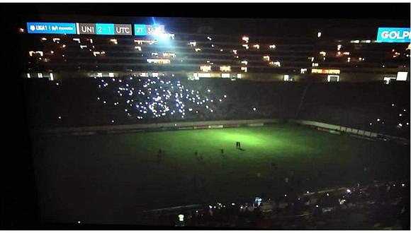 Universitario vs. UTC: apagón en el Estadio Monumental paralizó últimos minutos del encuentro | VIDEO