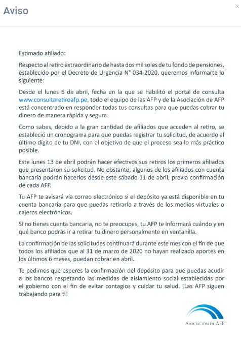 ¿Quiénes podrán cobrar hoy lunes 13 de abril los 2000 soles de la AFP?