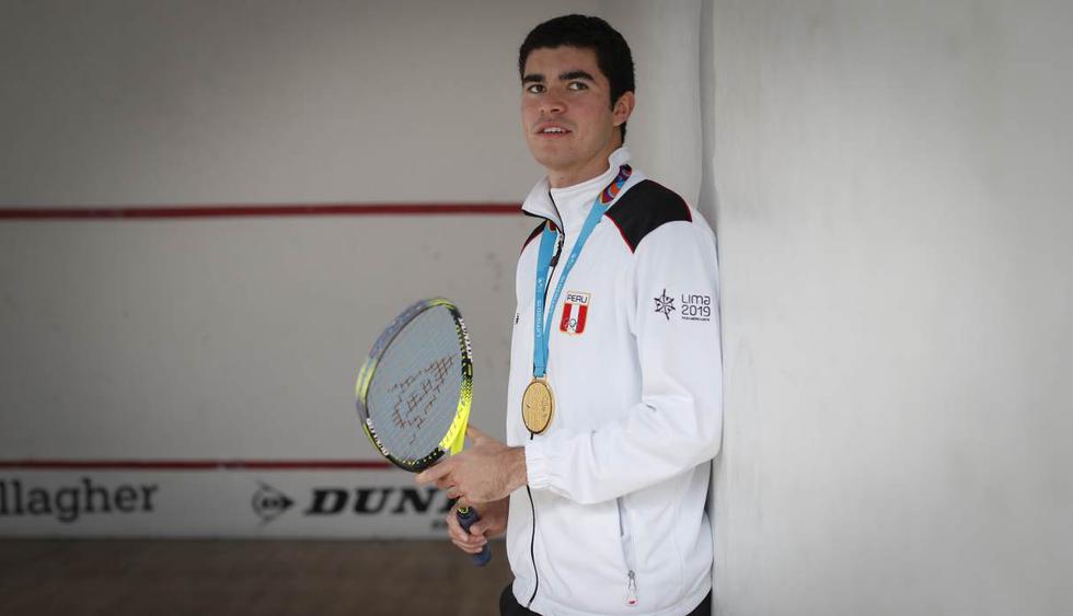 Diego Elías – Oro en squash (Foto: GEC)