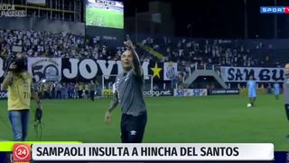 Jorge Sampaoli se enfrenta a la hinchada de Santos y los insulta tras triunfo ante Bahía | VIDEO