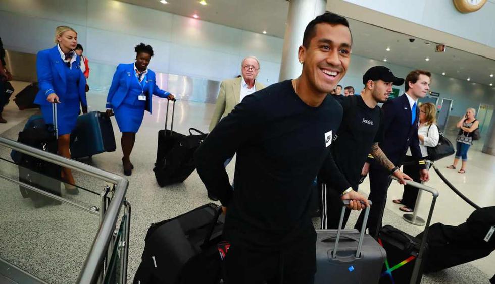 Cristian Benavente, Miguel Trauco, Sergio Peña y Renato Tapia llegaron a Estados Unidos. (Foto: Daniel Apuy - GEC)