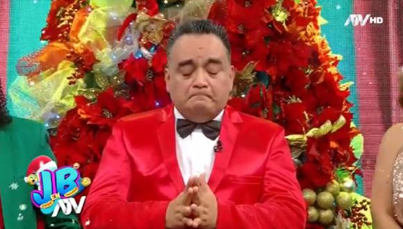 Jorge Benavides se conmueve en medio de su mensaje de Navidad. (Foto: Captura ATV).
