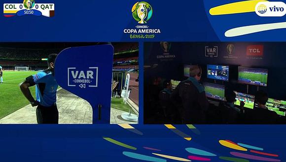 Colombia vs. Qatar: árbitro cobró penal, revisó el VAR y anuló la falta y una amarilla | VIDEO
