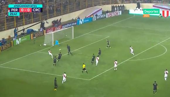 Perú vs. Costa Rica: Christian Cueva se falló el gol debajo del arco | VIDEO