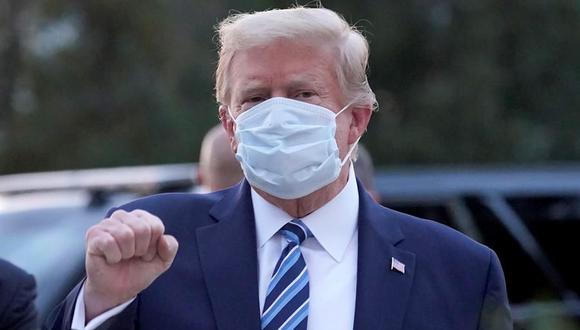 El presidente de Estados Unidos, Donald Trump, salió este lunes del hospital en el que estuvo internado por 72 horas. (EFE).