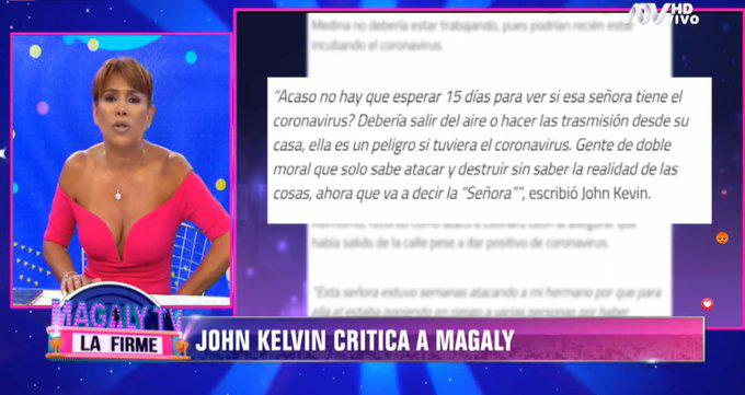 Magaly Medina y su respuesta a críticos que la acusan de “explotar empleados” durante la cuarentena por el coronavirus. (Foto: ATV)