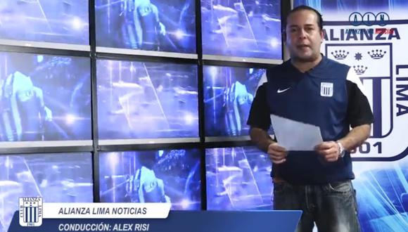 Alianza Lima expresó mensaje de condolencia por el fallecimiento de Alex Risi. (Foto: Captura Alianza Lima TV)