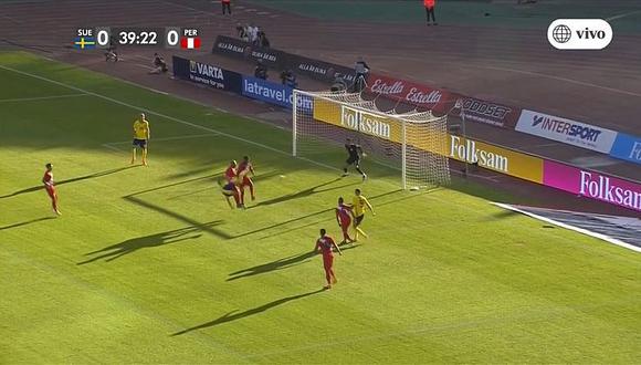 Perú vs. Suecia: la rápida reacción de Gallese para evitar gol [VIDEO]
