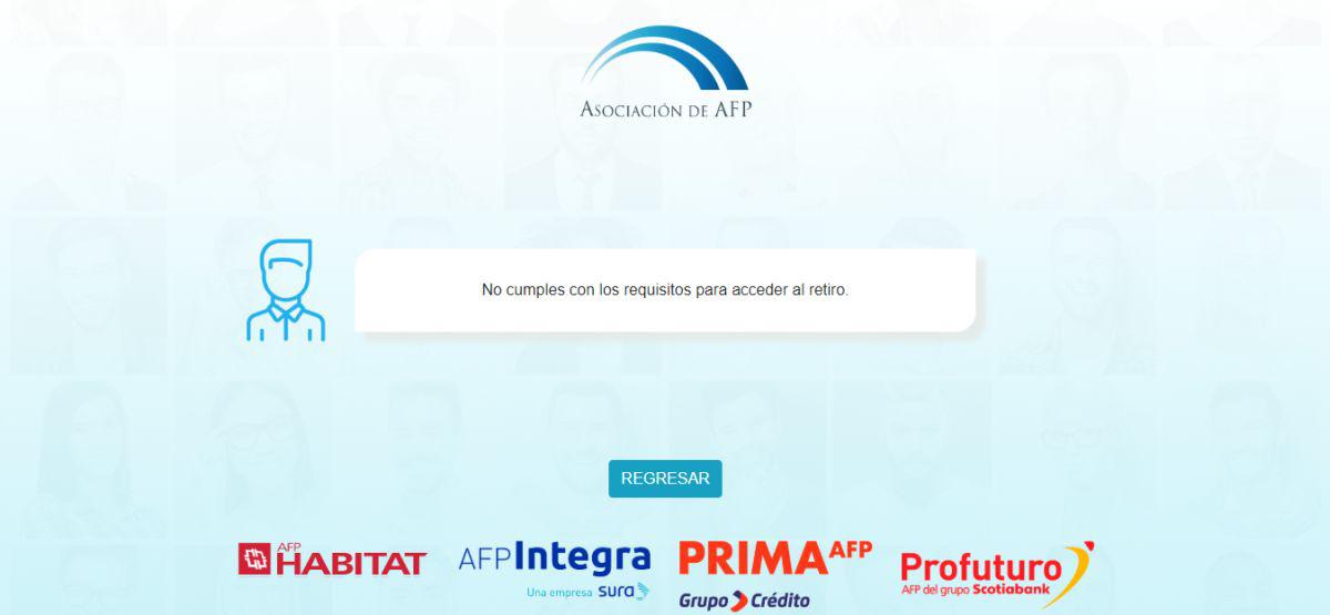 "No cumples con los requisitos para acceder al retiro" (Foto: Asociación de AFP)