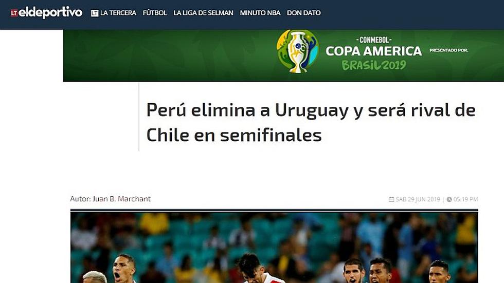 ​Perú vs. Chile | Así reaccionó la prensa chilena tras la clasificación de la 'Bicolor' a semifinales | FOTOS