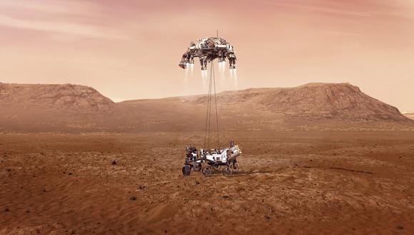 La NASA transmitirá en vivo la llegada de Perseverance a Marte, que buscará descubrir si hubo vida en ese planeta. (Photo by Handout / NASA / AFP)