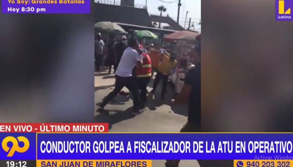 El ataque a fiscalizadores de la ATU ocurrió en los alrededores de la estación Línea 1 del Metro de Lima. (Latina)