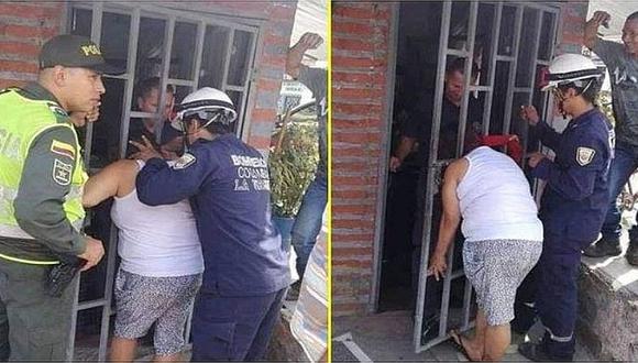Viral en Colombia: mujer chismosa se queda atrapada en una reja por querer saber qué hacía su vecina | VIDEO