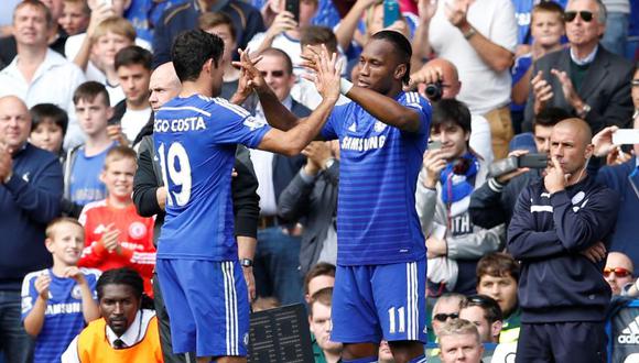 Chelsea no contará con sus delanteros Diego Costa y Didier Drogba ante el Arsenal