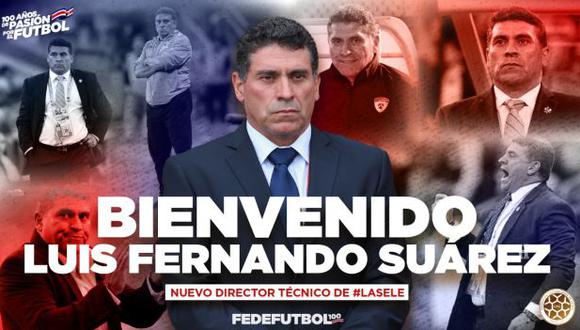 Luis Fernando Suárez es el nuevo entrenador de Costa Rica. (Foto: @fedefutbolcrc)