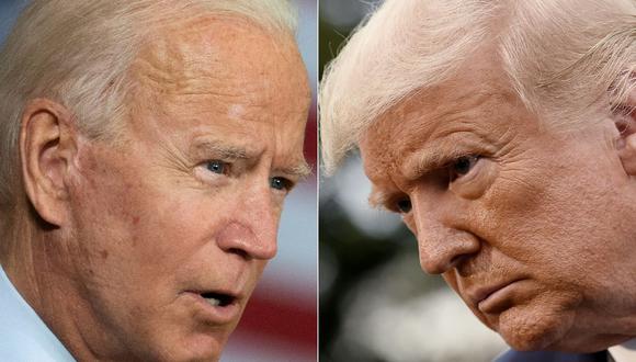 Joe Biden y Donald Trump se disputan las elecciones en Estados Unidos este 3 de noviembre. (Fotos: JIM WATSON y Olivier DOULIERY / AFP).