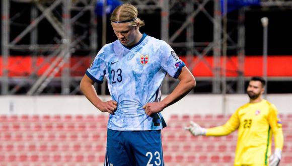 Erling Haaland es criticado por su papel con la selección noruega. (Foto: AFP)