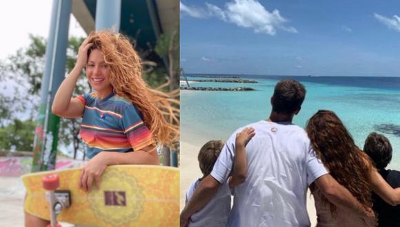 Shakira y Gerard Piqué disfrutan de unas merecidas vacaciones en familia. Foto: referencial/composición