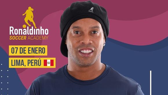Ronaldinho abre academia de fútbol en Perú buscando encontrar talentos