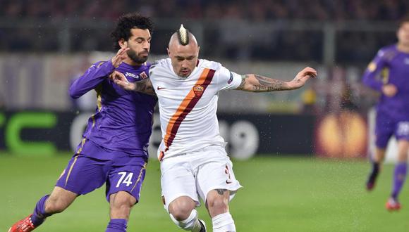 Europa League: Fiorentina se dejó empatar 1-1 por la Roma casi al final del partido [VIDEO]