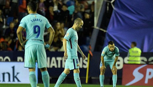 Barcelona perdió el récord de invicto tras caer 5-4 ante Levante