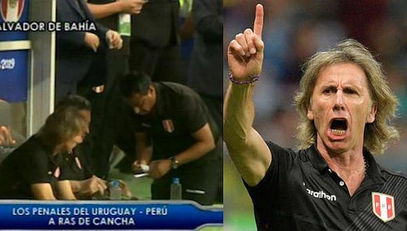 Selección peruana | Ricardo Gareca y el papelito clave en la previa de los penales ante Uruguay | VIDEO