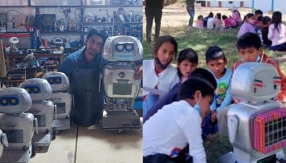 Un profesor de Ciencia y Tecnología del colegio Santiago Antúnez de Mayolo en el VRAEM creó el primer robot quechuahablante
