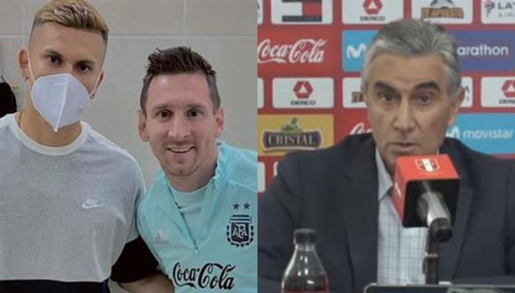 Juan Carlos Oblitas, entre otras cosas, se refirió a la polémica foto del hijo de Agustín Lozano con Lionel Messi tras el Perú vs Argentina