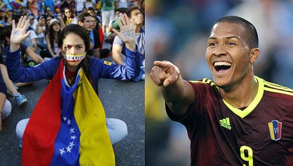 Venezuela: Futbolista Salomón Rondón llama "héroes" a manifestantes