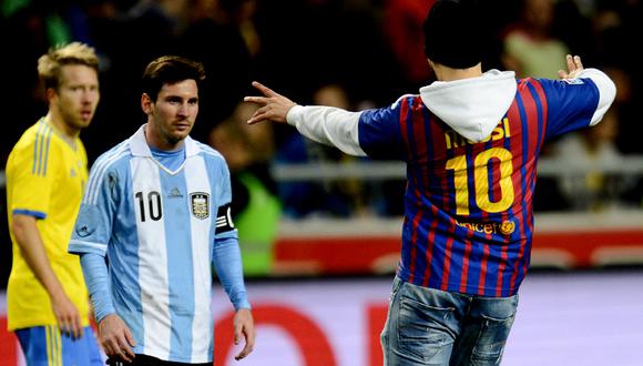 Este aficionado fue en busca de Messi en pleno partido de Argentina [VIDEO]